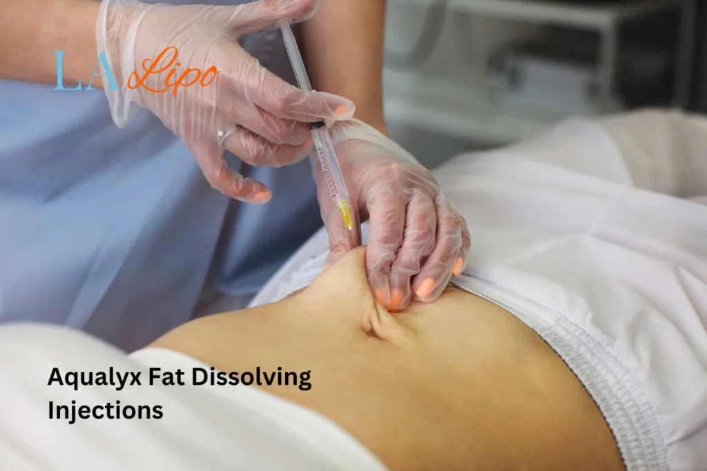 woman having fat dissolving injections Wisbech in the stomach