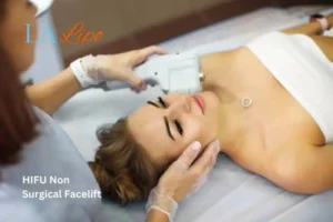 Woman having Hi-Fu to reduce wrinkles Wisbech.