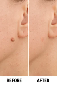 Skin tags removal Wisbech before and after