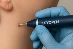 Person receiving skin tag removal Wisbech