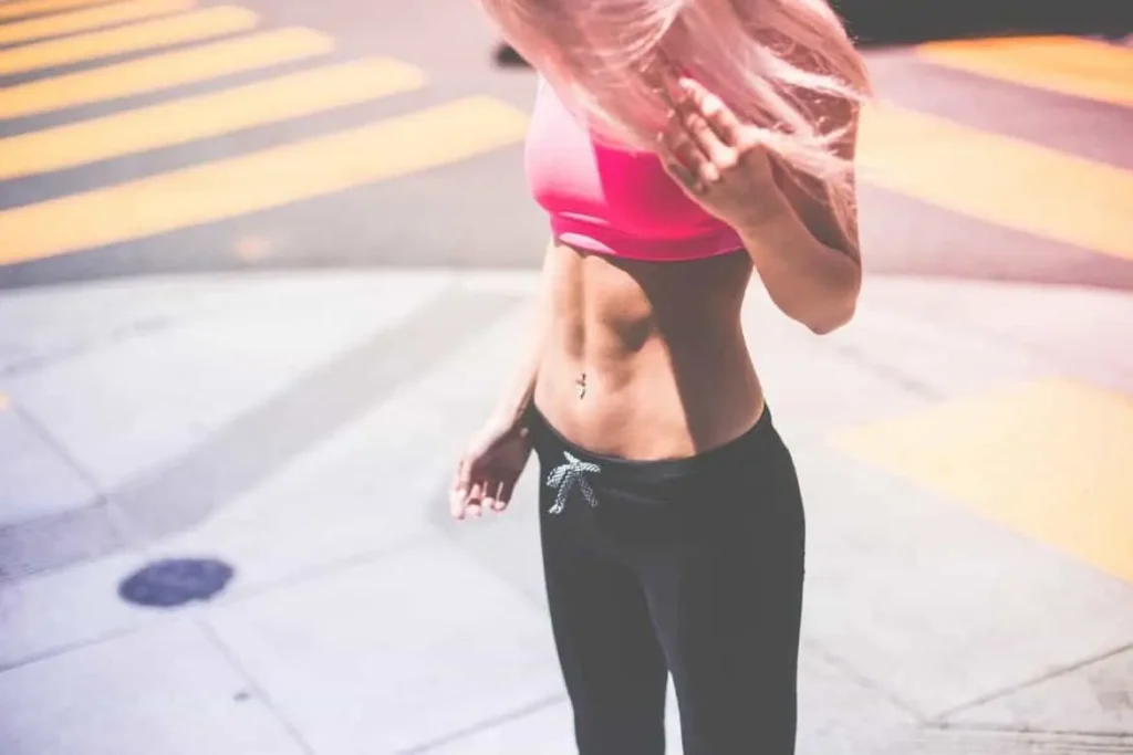 Woman with toned stomach after LA-EMS Body Sculpting Treatment Wisbech
